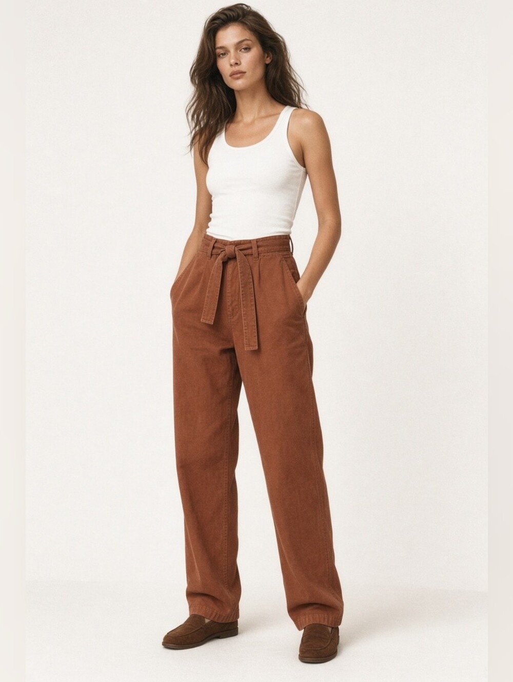 NWOT Banana Republic Factory Chino Pants Deep Copper 0 Classic Preppy‎ Normcore